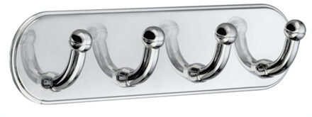 Smedbo Hakenrek Smedbo Xtra Design Met 4 Haken Gepolijst Chroom Glanzend Chroom