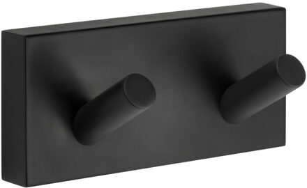 Smedbo Handdoekhaak Smedbo House Dubbele Haak Mat Zwart