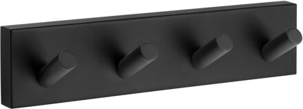 Smedbo Handdoekhaak Smedbo House Met 4 Haken 17.8 x 3.8 cm Mat Zwart