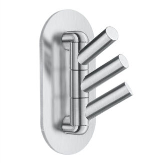 Smedbo Handdoekhaak Smedbo Xtra Design Drievoudige Haak Draaibaar Geborsteld RVS