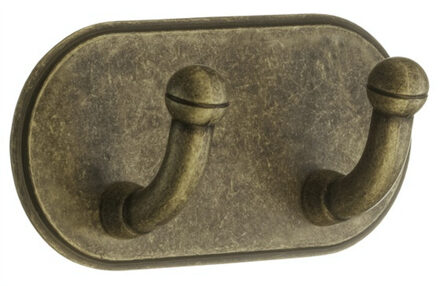 Smedbo Handdoekhaak Smedbo Xtra Design Dubbel Verouderd Messing