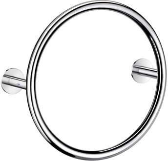 Smedbo Handdoekradiator Dry Cirkel Diameter 50 cm Gepolijst Edelstaal Chroom