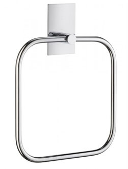 Smedbo Handdoekring 16.8x16.8 cm Vierkant Gepolijst Edelstaal Zilver