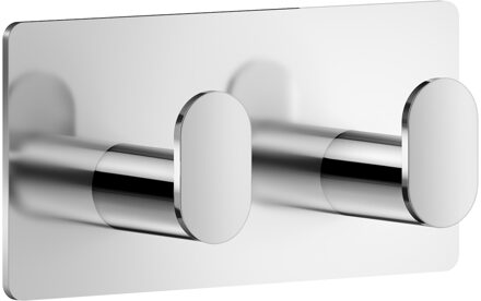 Smedbo Handoekhaak Dubbel Smedbo Cube zelfklevend 9.6x4.8 cm Chroom