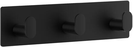 Smedbo Handoekhaak Multi Smedbo Cube zelfklevend 19.2x4.8 cm Mat Zwart