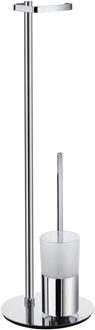 Smedbo Outline WC-borstelgarnituur - 23x78x23cm - Massief messing Chroom FK312