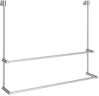 Smedbo Sideline Handdoekhouder - 60x48.5x7cm - Massief messing Chroom DK3102