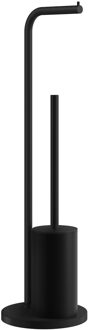 Smedbo Toiletborstelgarnituur en Toiletrolhouder Smedbo Beslagboden Mat Zwart