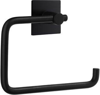 Smedbo Toiletrolhouder met Vierkante Bevestigingsplaat Smedbo Beslagboden Zwart Edelstaal 10x13,6x3 Smedbo