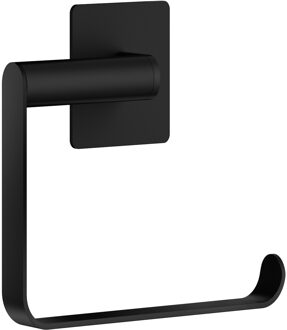 Smedbo Toiletrolhouder Smedbo Cube zelfklevend Hangende Rol Mat Zwart
