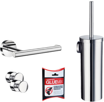 Smedbo Toiletset Accessoires Smedbo Smart Pack Home Chroom Smedbo