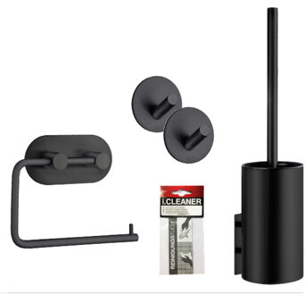 Smedbo Toiletset Accessoires Smedbo Smart Pack Mat Zwart Smedbo