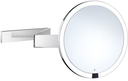 Smedbo Uitschuifbare Scheer/Make-up Spiegel Rond LED Smedbo Outline 20x38 Smedbo