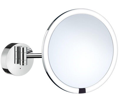 Smedbo Vergrotingsspiegel Outline Draaibaar Met LED Verlichting Diameter 21.5 cm Wit Chroom