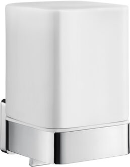 Smedbo Zeepdispenser Smedbo Ice met Houder Mat Glas 7.8x10.2x11.5 cm Chroom