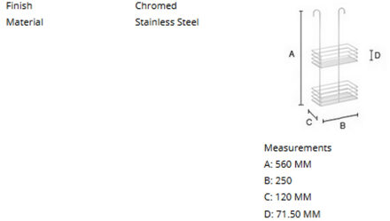 Smedbo Zeepkorf Smedbo Xtra Dubbel Voor Douchekraan Chroom