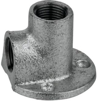 Smeedbaar ijzer hoek muurplaat, verzinkt, 3/4"IT, (471) - 989837255