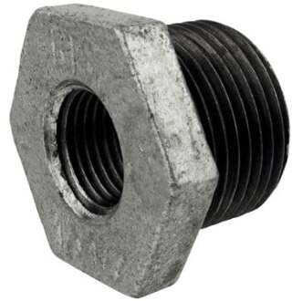 Smeedbaar ijzer verloopstuk, verzinkt, 1 1/2"ET x 1 1/4"IT, (241) - 989778055