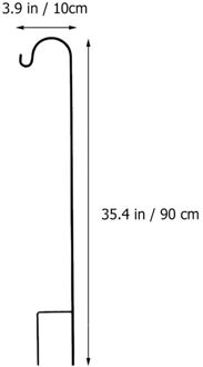 Smeedijzeren Tuin Lamp Haak Roest-Proof Grond Staaf Ijzeren Haak Outdoor Roest-Proof Grond Staaf Plant Stand lantaarn Stake Houder # G3 B