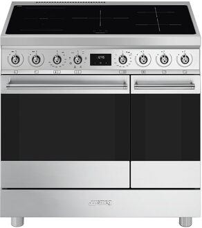 SMEG C92IMX2 Inductie fornuis Grijs