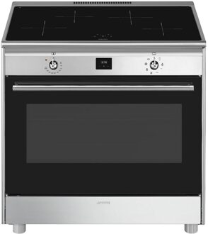 SMEG CG90CIXT Inductie fornuis