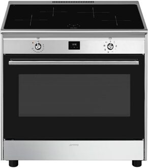 SMEG CG90CIXT Inductie fornuis