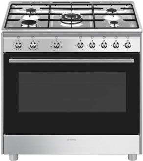 SMEG CX91GMXNLK Gasfornuis Grijs