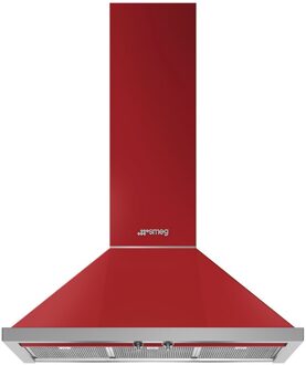 SMEG KPF9RD Wandmontage 630m³/uur A+ Rood afzuigkap