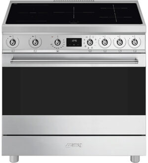 SMEG SmegC9IMX2 Inductie fornuis Grijs