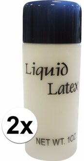 Smiffys 2 flesjes liquid latex 28 ml - Schmink