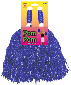 Smiffys 2 metallic blauwe pompons - Accessoires > Pompon