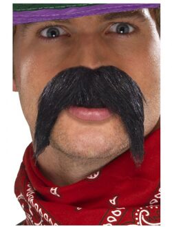 Smiffys 2x stuks grote Mexicaanse verkleed fop/nep snor