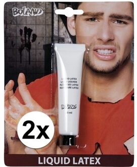 Smiffys 2x vloeibare make-up - 28 ml - latex - nephuid - wonden maken - schmink