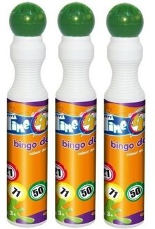 Smiffys 3x Stuks groene bingo markeerstiften - 43 ml