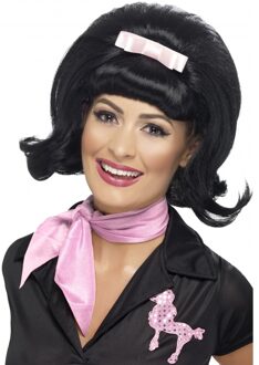 Smiffys  50's Flicked Beehive Wig - Black (43226)