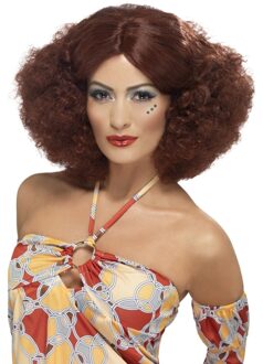 Smiffys 70s afropruik roodbruin voor dames