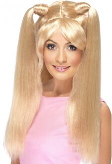 Smiffys Baby Power blonde damespruik - Carnaval verkleed accessoire - Spice girls look