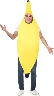 Smiffys Bananen kostuum Carnaval verkleedkleding voor volwassenen Geel