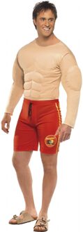 Smiffys Baywatch kostuum heren - gespierde strandwacht - jaren 90 thema verkleedkleding