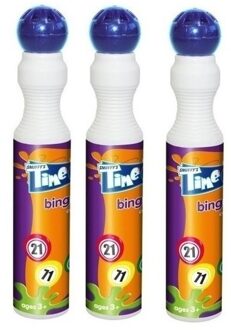 Smiffys Bingostift - 3x - blauw - 43 ml - bingo markeerstift - bingo spelen