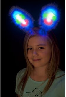 Smiffys Blauwe bunny oren met licht