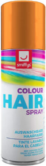 Smiffys Carnaval haarverf - oranje - spuitbus - 125 ml - haarspray