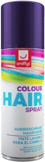 Smiffys carnaval haarverf - paars - spuitbus - 125 ml - haarspray