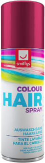 Smiffys carnaval haarverf - roze - spuitbus - 125 ml - haarspray