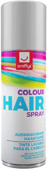 Smiffys carnaval haarverf - wit - spuitbus - 125 ml - haarspray