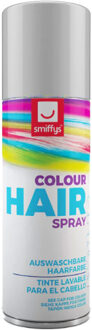 Smiffys Carnaval haarverf - wit - spuitbus - 125 ml - haarspray