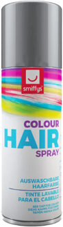 Smiffys carnaval haarverf - zilver - spuitbus - 125 ml - haarspray