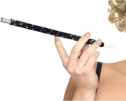 Smiffys Carnaval Sigaretten houder met pailetten - zwart - charleston/jaren 20 stijl Multi