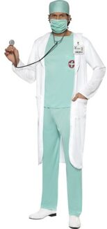 Smiffys Carnaval verkleed Dokter/Chirurg kostuum - verkleedkleding ziekenhuis - pak/jas - voor heren