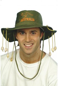 Smiffys Carnaval verkleed hoed Australia - olijfgroen - bush ranger accessoires